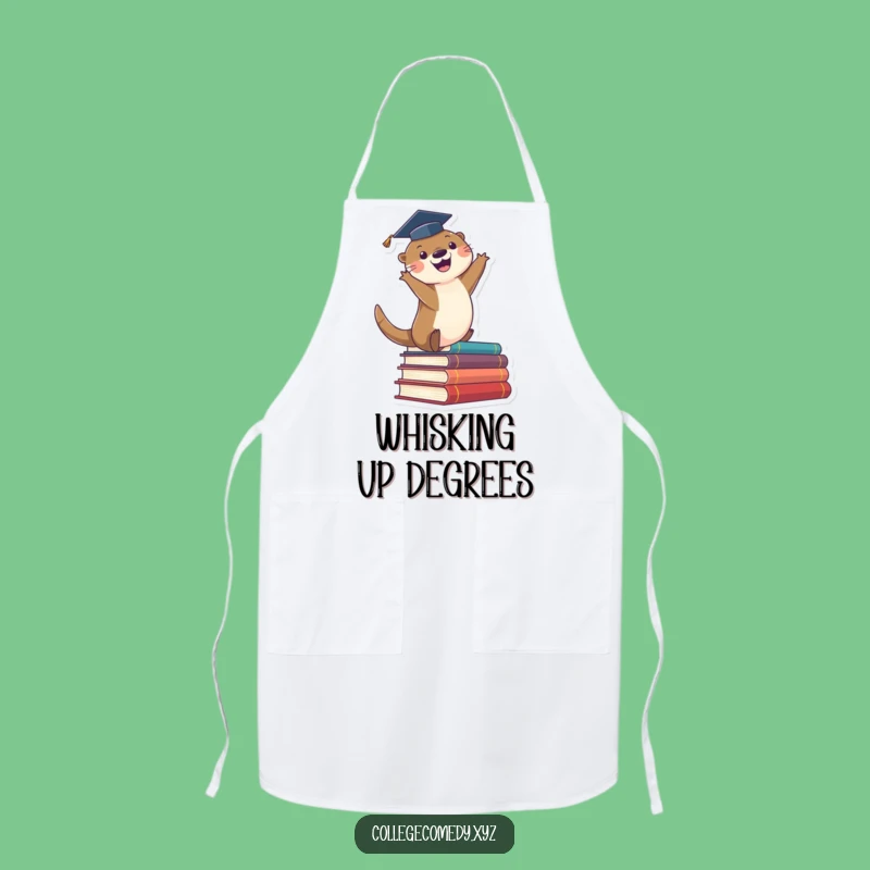 Funny Graduation Otter Apron: Culinary Leaping Otter, Hilarious Chef Funny Gift