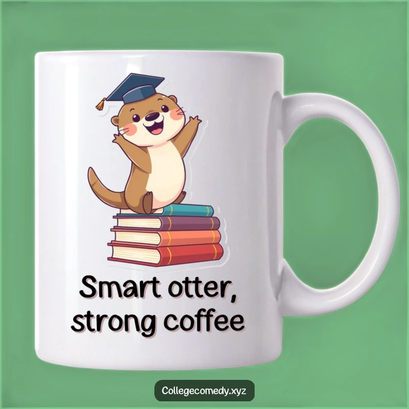 Funny Graduation Otter Mug: Cute Leaping Graduate Otter, Ultimate Funny Gift