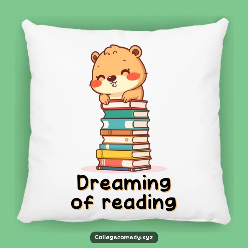 Cozy Funny Beaver Pillow: Soft, Humorous Decor, Perfect Gift for Reading Nooks
