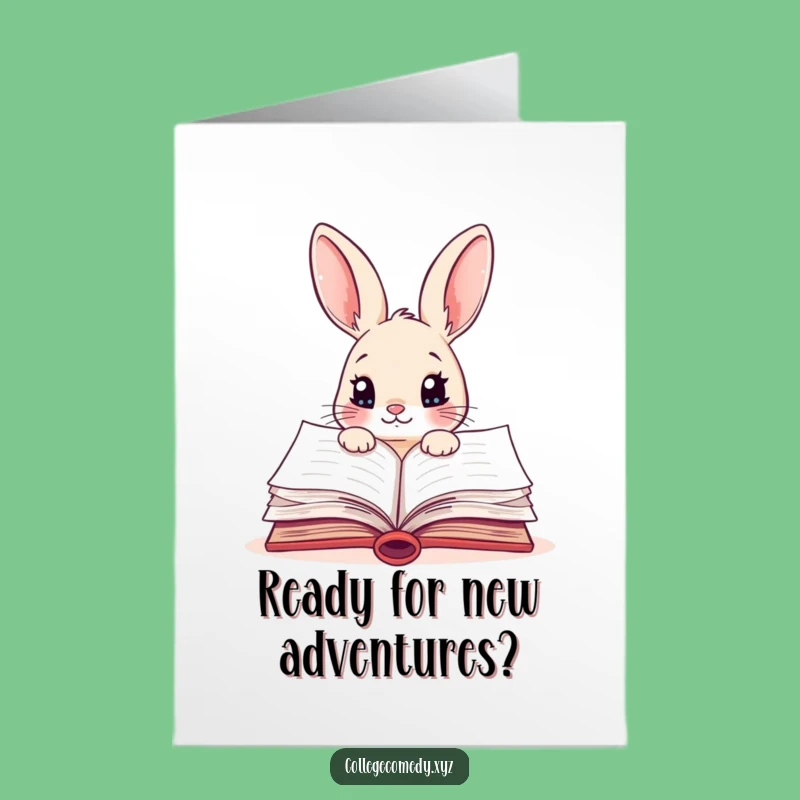 Free Printable Rabbit Birthday Card: Funny DIY Downloadable Gift for Learners