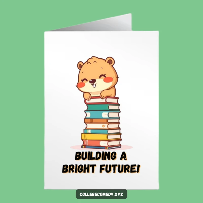 Free Printable Beaver Congrats Card: Funny Achievement DIY Downloadable