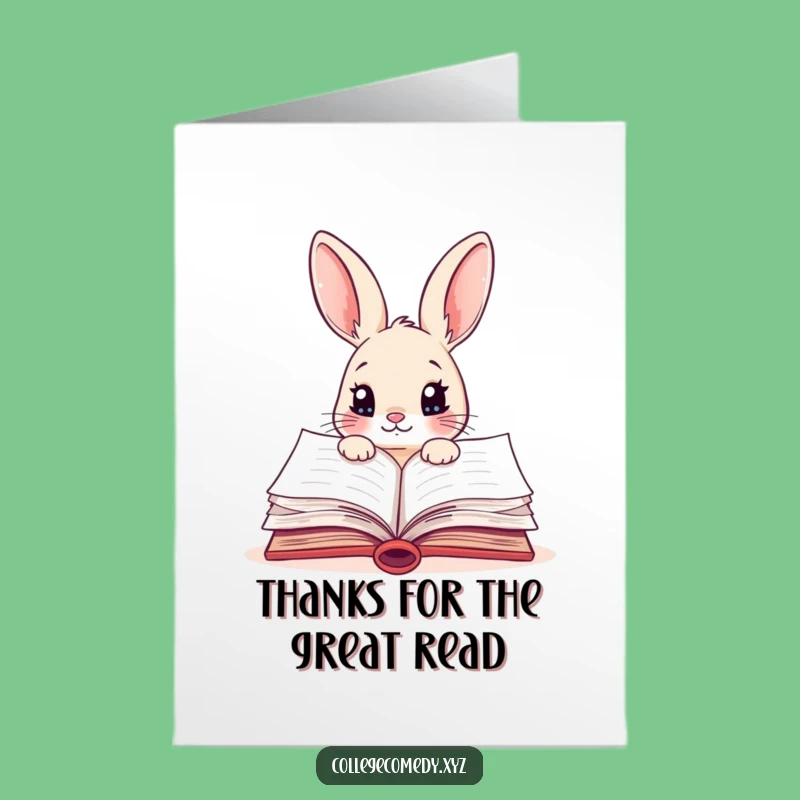 Free Printable Rabbit Thank You Card: Humorous DIY Downloadable