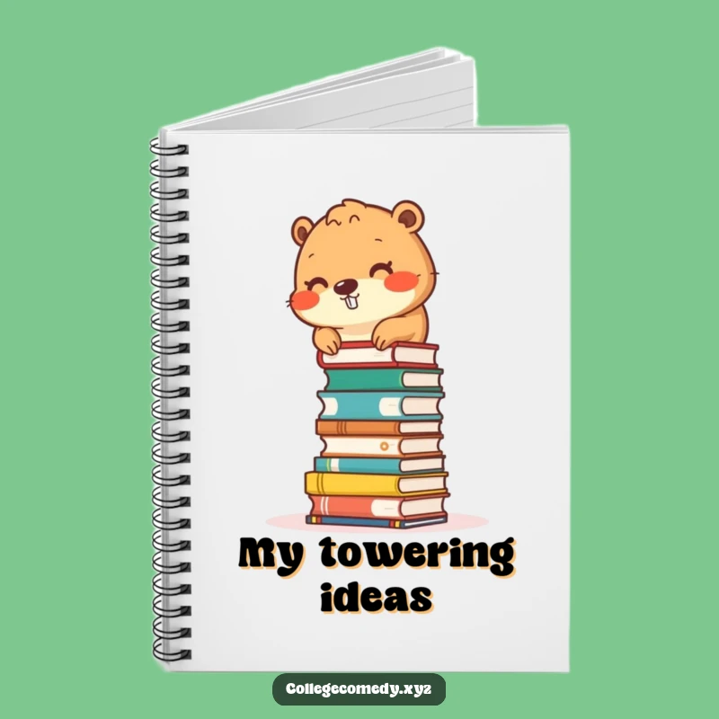 Funny Beaver Book Tower Notebook: Journal Your Thoughts, Perfect Humorous Gift for Writers