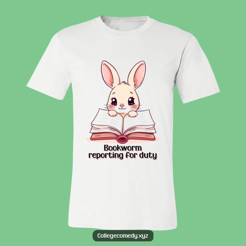 Funny Rabbit Scholar Tee: Educational Designer Apparel, Perfect Humorous Gift